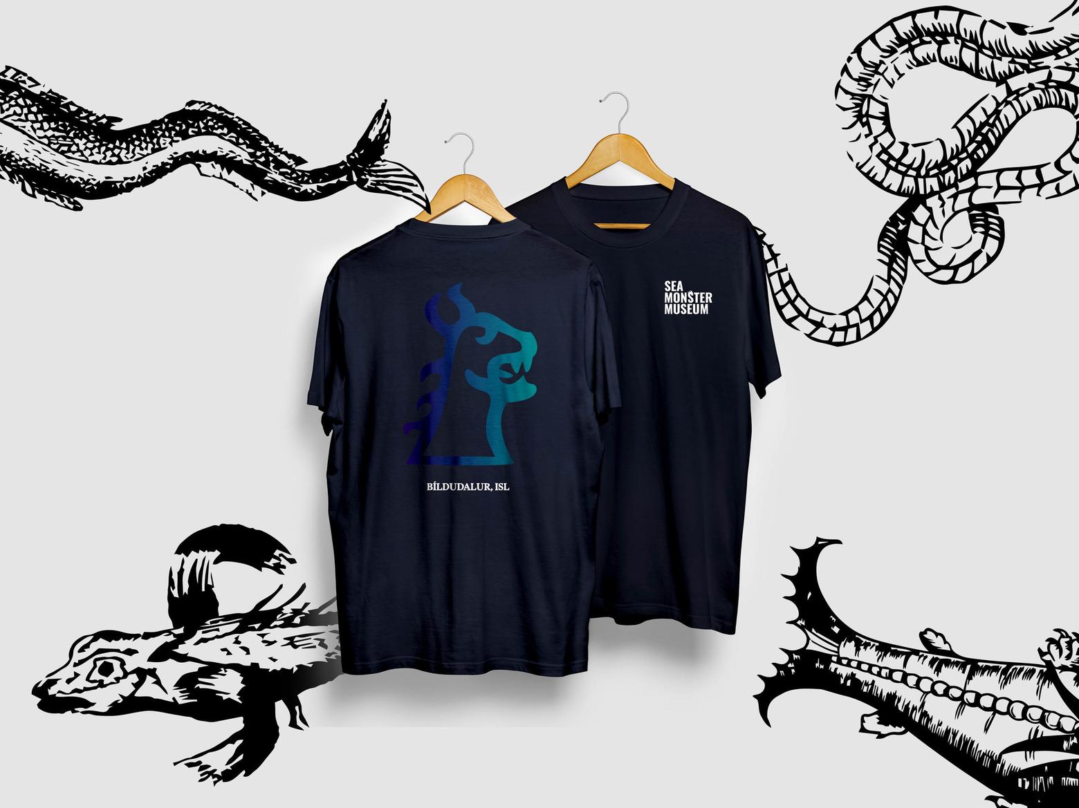 Sea Monster Museum merch (dark shirt)